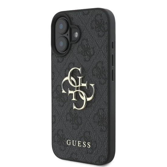 Калъф за iPhone 16 - Guess Hardcase 4G Big Logo (GUHCP16S4GMGGR) - Черен