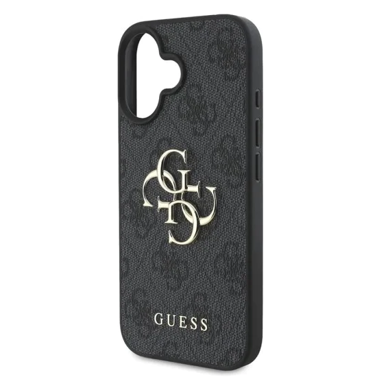 Калъф за iPhone 16 - Guess Hardcase 4G Big Logo (GUHCP16S4GMGGR) - Черен
