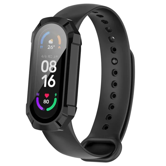 Протектор за Xiaomi Mi Band 4 / 5 / 5 NFC / 6 / 6 NFC + Протектор - Defense360 Pro - Черен