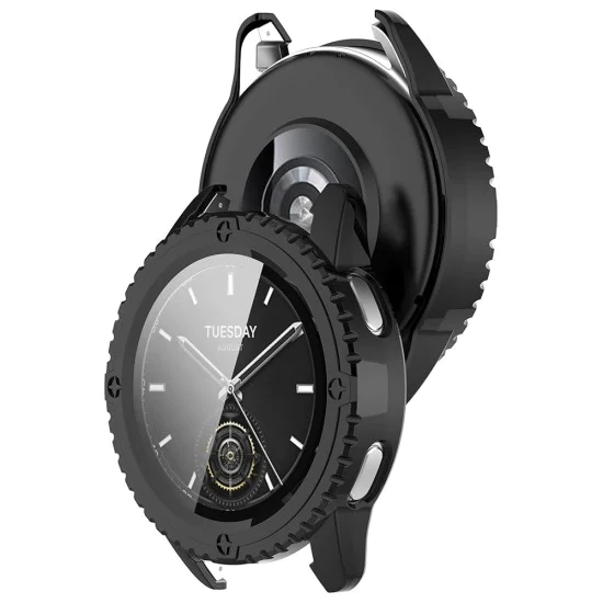 Протектор за Xiaomi Watch S3 + Протектор - Defense360 Pro - Черен