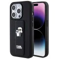 Калъф за iPhone 14 Pro - Karl Lagerfeld Saffiano Gripstand (KLHCP14LGSAKCPK) - Karl&Choupette
