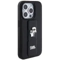 Калъф за iPhone 14 Pro - Karl Lagerfeld Saffiano Gripstand (KLHCP14LGSAKCPK) - Karl&Choupette