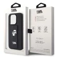 Калъф за iPhone 14 Pro - Karl Lagerfeld Saffiano Gripstand (KLHCP14LGSAKCPK) - Karl&Choupette
