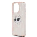 Калъф за iPhone 14 Pro - Karl Lagerfeld IML Luxury (KLHCCHCP14LHKLKLPCHP) - Pink Choupette Head&Monogram