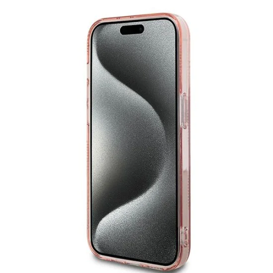 Калъф за iPhone 14 Pro - Karl Lagerfeld IML Luxury (KLHCCHCP14LHKLKLPCHP) - Pink Choupette Head&Monogram