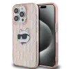 Калъф за iPhone 14 Pro - Karl Lagerfeld IML Luxury (KLHCCHCP14LHKLKLPCHP) - Pink Choupette Head&Monogram