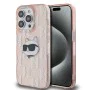 Калъф за iPhone 14 Pro - Karl Lagerfeld IML Luxury (KLHCCHCP14LHKLKLPCHP) - Pink Choupette Head&Monogram