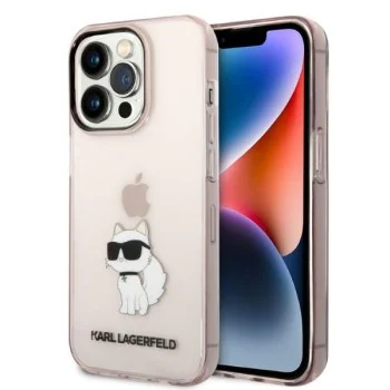 Калъф за IPhone 14 Pro - Karl Lagerfeld Hardcase (KLHCP14LHNCHTCP) - Pink Ikonik Choupette