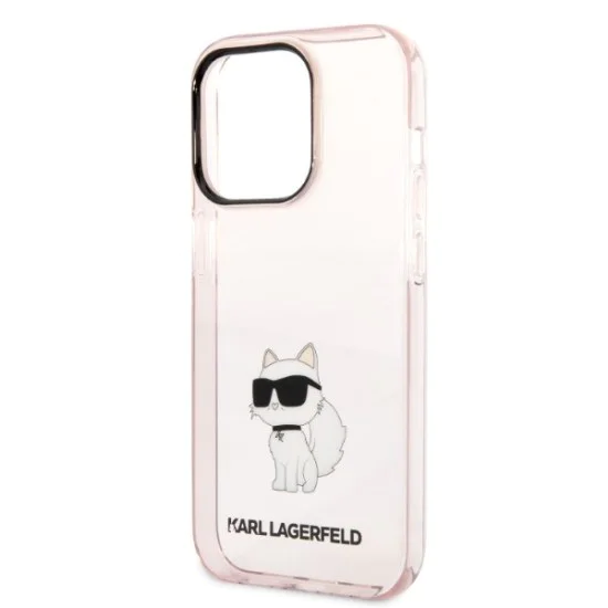 Калъф за IPhone 14 Pro - Karl Lagerfeld Hardcase (KLHCP14LHNCHTCP) - Pink Ikonik Choupette