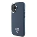 Калъф за iPhone 16 - Guess Grained Triangle MagSafe (GUHMP16SPGTSPSK) - Черен