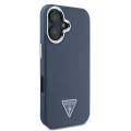 Калъф за iPhone 16 - Guess Grained Triangle MagSafe (GUHMP16SPGTSPSK) - Черен