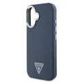 Калъф за iPhone 16 - Guess Grained Triangle MagSafe (GUHMP16SPGTSPSK) - Черен