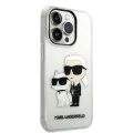 Калъф за iPhone 14 Pro - Karl Lagerfeld Hardcase Glitter (KLHCP14LHNKKCTGT) - Прозрачен Karl&Choupette