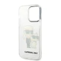 Калъф за iPhone 14 Pro - Karl Lagerfeld Hardcase Glitter (KLHCP14LHNKKCTGT) - Прозрачен Karl&Choupette