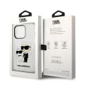 Калъф за iPhone 14 Pro - Karl Lagerfeld Hardcase Glitter (KLHCP14LHNKKCTGT) - Прозрачен Karl&Choupette