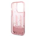 Калъф за iPhone 14 Pro - Karl Lagerfeld Hardcase Glitter (KLHCP14LLLLBKLCP) - Pink Liquid Big KL