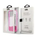 Калъф за iPhone 14 Pro - Karl Lagerfeld Hardcase Liquid Glitter (KLHCP14LLCKKVF) - Pink Elong