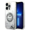 Калъф за iPhone 14 Pro - Karl Lagerfeld Hardcase Liquid Glitter (KLHCP14LLCRSGRS) - Silver RSG