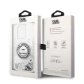 Калъф за iPhone 14 Pro - Karl Lagerfeld Hardcase Liquid Glitter (KLHCP14LLCRSGRS) - Silver RSG