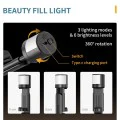 Селфи стик Stabil Stabil Wireless, 75 см - LED статив (Q12S) - Черен