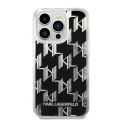 Калъф за iPhone 14 Pro - Karl Lagerfeld Hardcase Liquid Glitter (KLHCP14LLLLMMNMK) - монограм