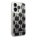 Калъф за iPhone 14 Pro - Karl Lagerfeld Hardcase Liquid Glitter (KLHCP14LLLLMMNMK) - монограм