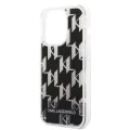 Калъф за iPhone 14 Pro - Karl Lagerfeld Hardcase Liquid Glitter (KLHCP14LLLLMMNMK) - монограм