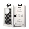 Калъф за iPhone 14 Pro - Karl Lagerfeld Hardcase Liquid Glitter (KLHCP14LLLLMMNMK) - монограм