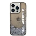 Калъф за iPhone 14 Pro - Karl Lagerfeld Hardcase Liquid Glitter (KLHCP14LLCKKVVK) - Elong