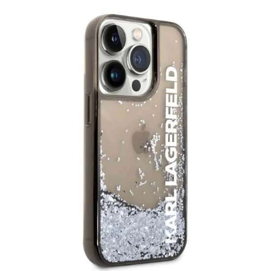 Калъф за iPhone 14 Pro - Karl Lagerfeld Hardcase Liquid Glitter (KLHCP14LLCKKVVK) - Elong