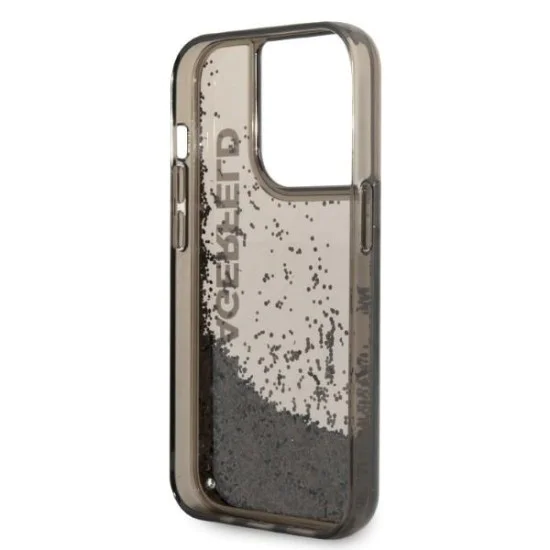 Калъф за iPhone 14 Pro - Karl Lagerfeld Hardcase Liquid Glitter (KLHCP14LLCKKVVK) - Elong