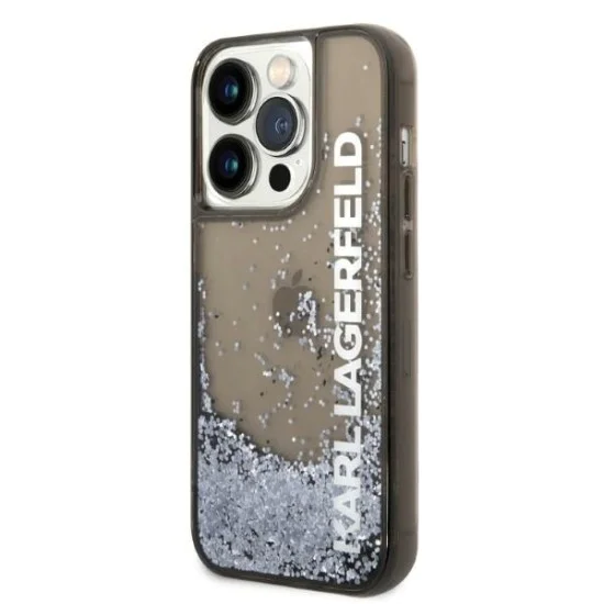 Калъф за iPhone 14 Pro - Karl Lagerfeld Hardcase Liquid Glitter (KLHCP14LLCKKVVK) - Elong