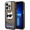 Калъф за iPhone 14 Pro - Karl Lagerfeld Hardcase Glitter (KLHCP14LLLLNCHCKCK) - Choupette Head