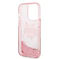 Калъф за iPhone 14 Pro - Karl Lagerfeld Hardcase Glitter (KLHCP14LLLLNCHCP) - Pink Choupette Head