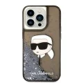 Калъф за iPhone 14 Pro - Karl Lagerfeld Hardcase Glitter (KLHCP14LLLLNKKHCK) - Karl Head