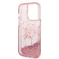 Калъф за iPhone 14 Pro - Karl Lagerfeld Hardcase Glitter (KLHCP14LLLLNNKHCHCP) - Pink Karl Head