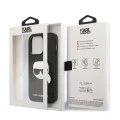Калъф за iPhone 14 Pro - Karl Lagerfeld Saffiano (KLHCP14LSAPKKHK) - Karl`s Head
