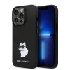 Калъф за iPhone 14 Pro - Karl Lagerfeld Silicone (KLHCP14LSMHCHCNPK) - Choupette Metal Pin