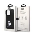 Калъф за iPhone 14 Pro - Karl Lagerfeld Silicone (KLHCP14LSMHCHCNPK) - Choupette Metal Pin