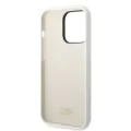Калъф за iPhone 14 Pro - Karl Lagerfeld Silicone (KLHCP14LSNIKBCH) - Бял Иконик