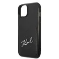 Калъф за IPhone 14 Plus - Karl Lagerfeld Hardcase Leather Cards Slots (KLHCP14MCSSK) - Signature Logo
