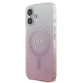 Калъф за iPhone 16 - Guess IML Glitter Glitter Gradient MagSafe (GUHMP16SHGRCELP) - Розов