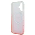 Калъф за iPhone 16 Plus - Guess IML Glitter Glitter Gradient MagSafe (GUHMP16MHGRCELW) - Кафяв