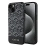 Калъф за iPhone 15 - Guess GCube GCube Stripes MagSafe (GUHMP15SHGCFSEK) - Черен