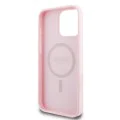 Калъф за iPhone 15 Pro Max - Guess Grained Gold Ring MagSafe (GUHMP15XPGHSMMP) - Розов