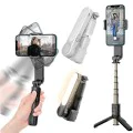 Селфи стик Gimbal Stabil Bluetooth, 72 см - Стойка за статив (L09) - Черен