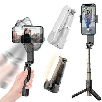 Селфи стик Gimbal Stabil Bluetooth, 72 см - Стойка за статив (L09) - Черен