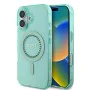 Калъф за iPhone 16 Plus - Guess IML Rhinestones MagSafe (GUHMP16MPFTDTEN) - зелен