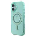 Калъф за iPhone 16 Plus - Guess IML Rhinestones MagSafe (GUHMP16MPFTDTEN) - зелен