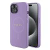 Калъф за iPhone 15 - Guess Saffiano MagSafe (GUHMP15SPSAHMCU) - Лилав